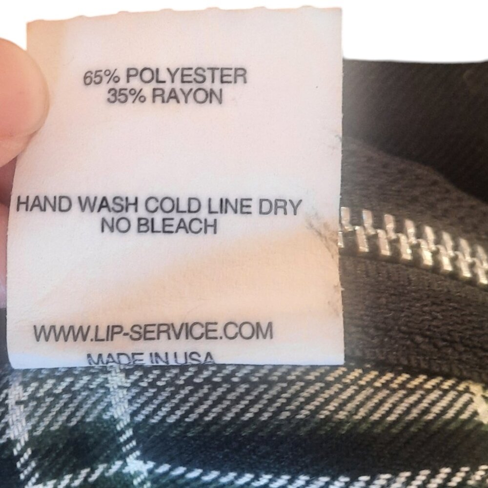 Vintage Y2K Lip Service Plaid Pleated Mini Skirt | Made in USA | Size Medium - Picture 16 of 16